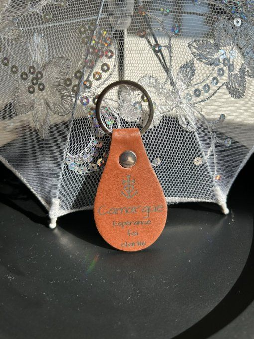 porte-clefs PU gravé personnalisé
